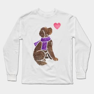 Watercolour Labradoodle Long Sleeve T-Shirt